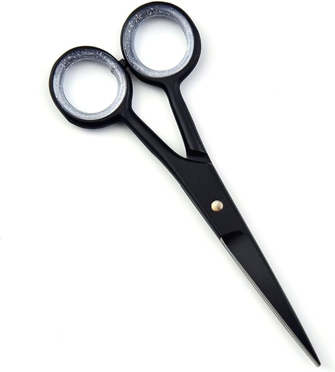 Nesmo - 033 Hair Scissors for Beard and Mustache Grooming, 5 inch, Premium Stainless Steel All-Purpose Mustache Scissors for Men’s Grooming