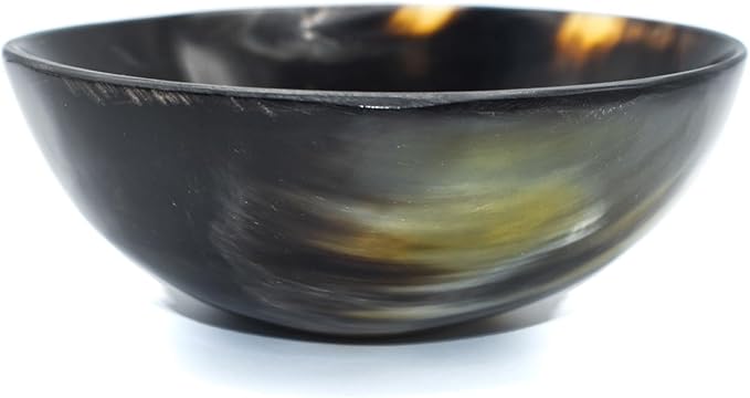 Parker Genuine Ox Horn Palm Lathering Shave Bowl – Handcrafted Natural Horn Bowl for Wet Shaving & Shave Soap Lather Mixing