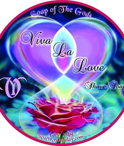 Viva La Love - Shaving Soap with Coconut and Abyssinian Oils All Natural Skin Food. Moisturizing and Nourishing for Men and Women.