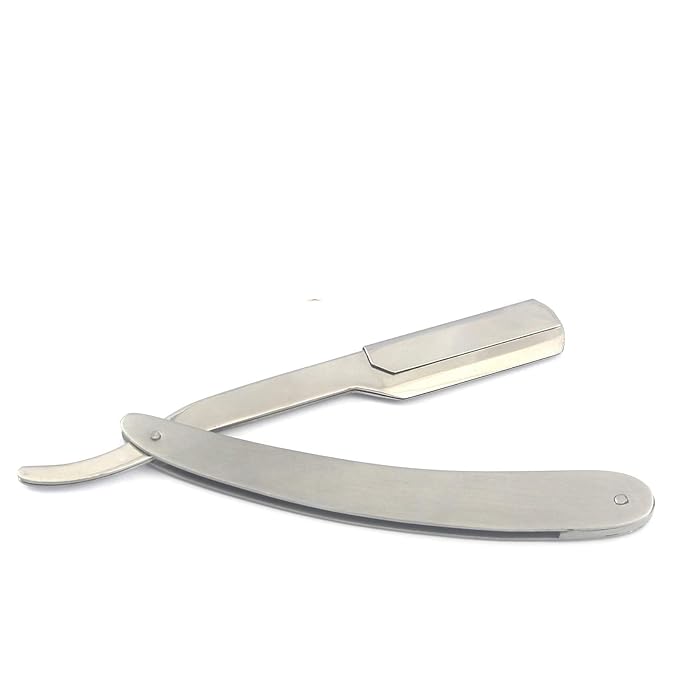 Barber Straight Edge Razor - Made Of Stainless Steel With - Easy Blades Replacement Mechanism - Close Shaving Men's Manual Shaver - Perfect for Barbershops