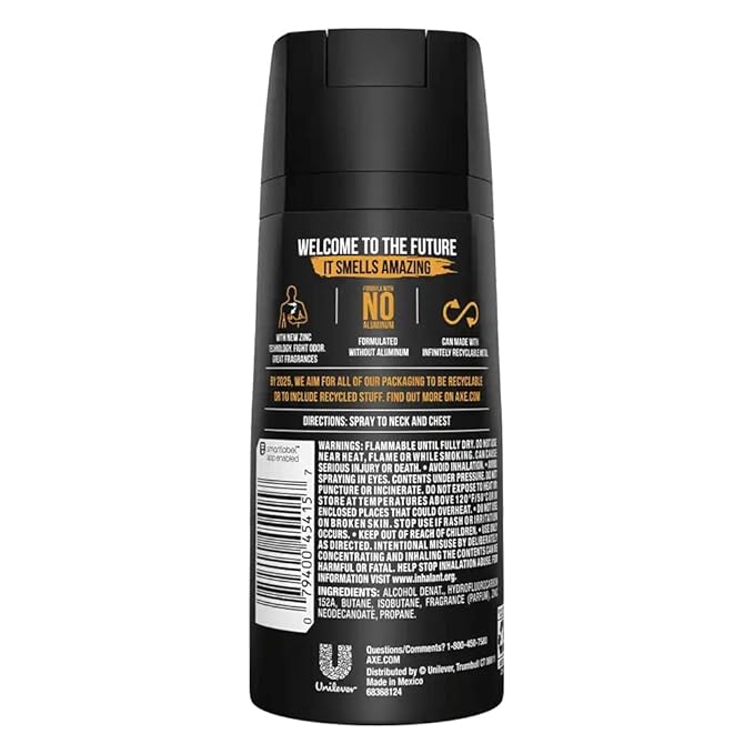 AXE Body Spray for Men, Gold, 4 oz