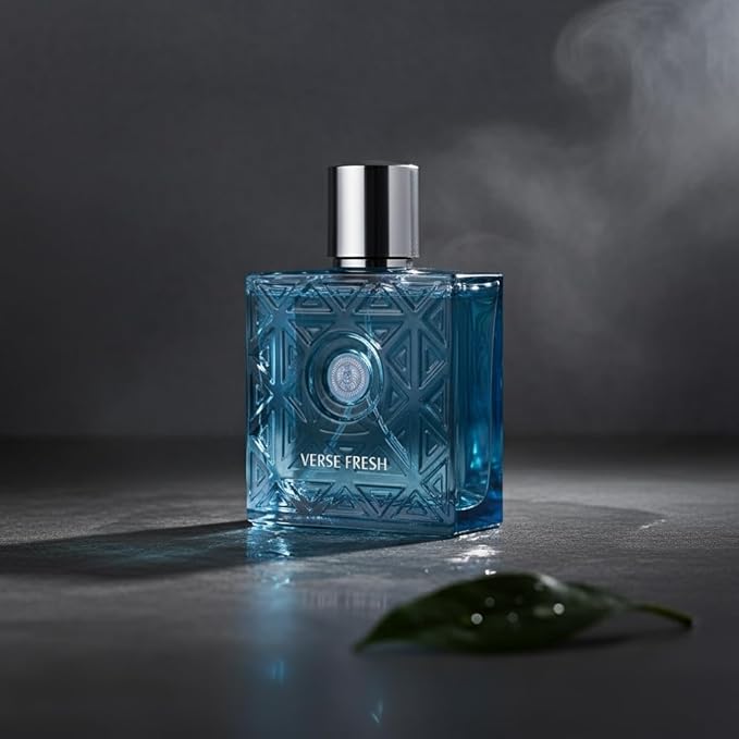META-BOSEM Men's Perfume Gift Set, EDP, 2 Pack (3.4 oz / 100 mL each), Verse Adonis Blue, Verse Fresh, Aquatic Blue & Modern Fresh, for summer & travel & everyday, Long-Lasting, Gift Ready