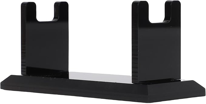 Acrylic Razors Stand Holder, Sturdy Shaving Brush Storage Bracket Countertop Organizer for Bathroom Kitchen Office Desk 10 X 4 X 4.5cm (Black)