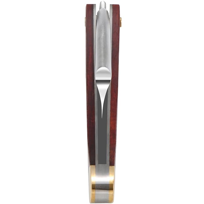 Straight Razors for Men Vintage Straight Razor with Wooden Handle and Steel Straight Razor Blade - Professional Straight Edge Barber Razor Set with Iron Box and Leather Strop