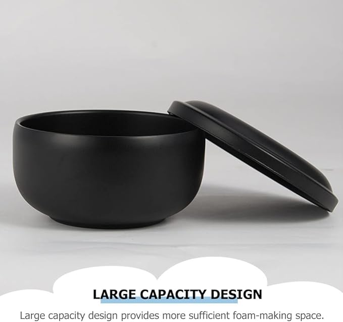 Beaupretty Stainless Steel Shaving Soap Bowl Shaving Mug for Shave Cream Soap Shaving Cup with Lid