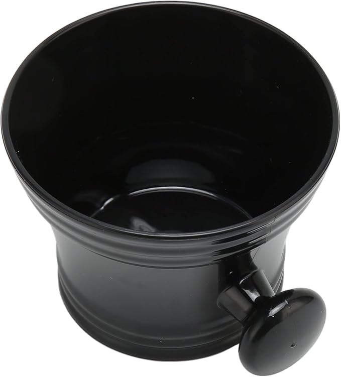 Shaving Soap Bowl Black Plastic Large Capacity Comfortable Grip Plastic Shaving Soap Bowl Foam Shaving Soap Cream Bowl Men Shaving Bowl Shave Mug with Handle for Barber Home Travel