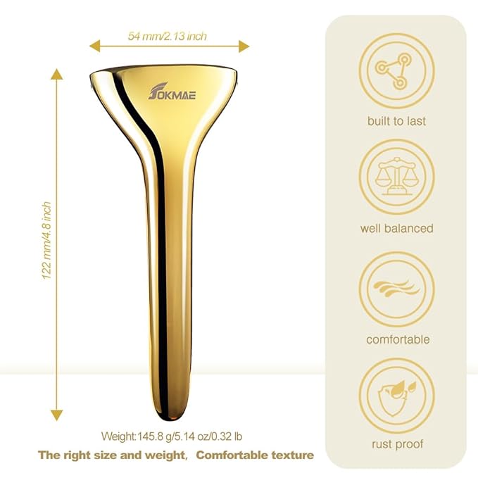 Single Blade Razors for Men and Women, Reusable Modular Safety Razor with Magnetic Head and Metal Non-Slip Grip, 10 Single Edge Razor Blades & Leather Case,Gold Whiskers