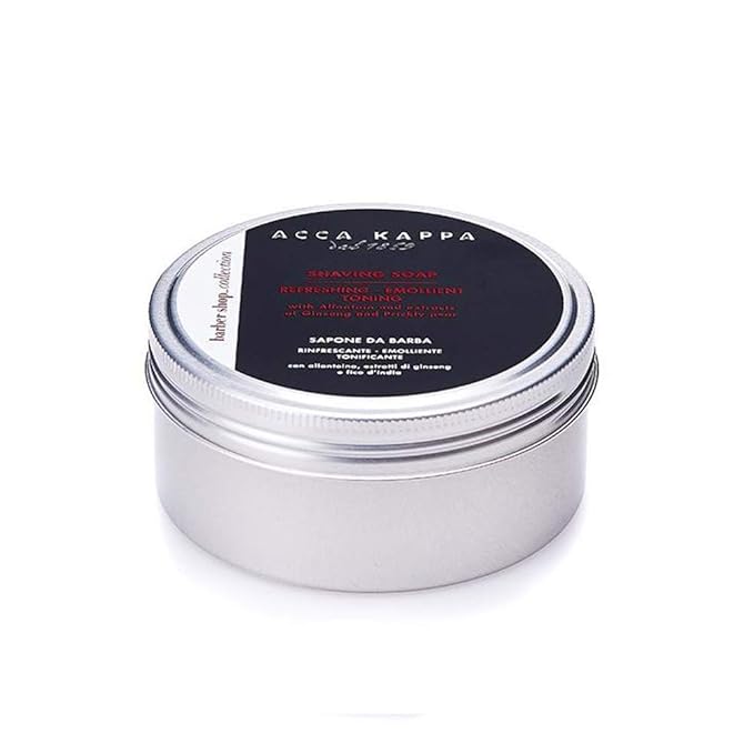 ACCA KAPPA Barber Shop Collection Shaving Soap – Refreshing and Moisturizing with Peppermint and Ginseng