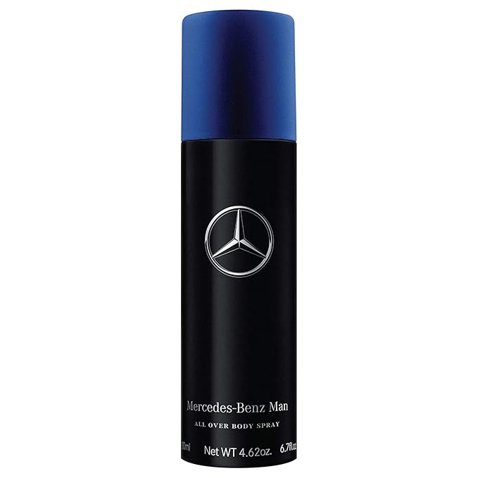 Mercedes-Benz Man - Body Spray for Men - Woody Fruity Fragrance with Ambrette and Cedar - Long-Lasting Mens Body Spray - All Over Freshness - 6.7 oz