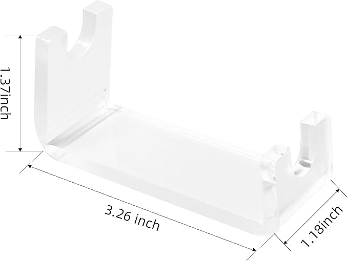 SINNNNBLE Acrylic Double Edge Safety Razor Stand Holder, Portable Bathroom Countertop Organizer for Razor Drying & Shaving Essentials (2 Pack)