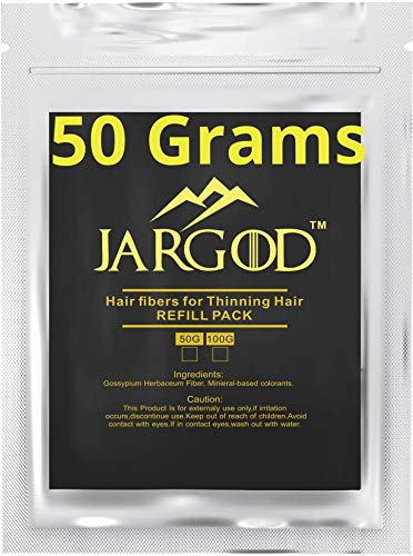 Hair Building fibers (Dark Brown) 50 Grams Jargod- Refill Your Existing Fiber Bottle - Hair Loss Concealer For Thinning Hair