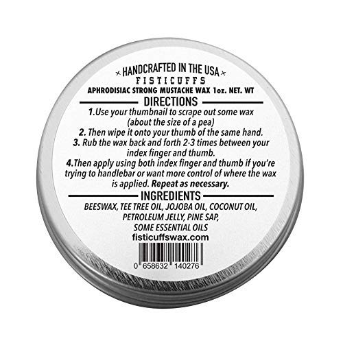 Grave Before Shave Fisticuffs Strong Hold Mustache Wax Leather/Cedar wood scent 1 Oz. Tin (Pack of 2)