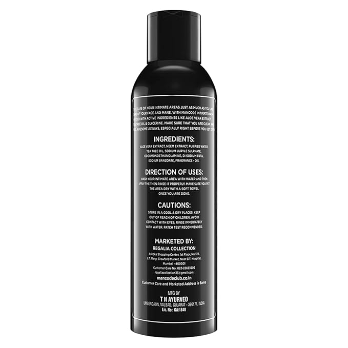 MAN CODE Intimate Wash For Men, Personal Intimate Hygiene, Prevents Itching - Irritation And Dryness Caused By Sweating - 100Ml
