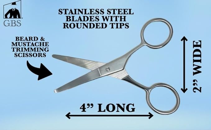 Beard Filler Pencil for Men Waterproof Beard Pen and Beard Brush Long Lasting Natural Look, Mustache Repair Shape, Define and Style Facial Hair Trimming Scissors, Wooden Beard Comb (Black Pack of 3)