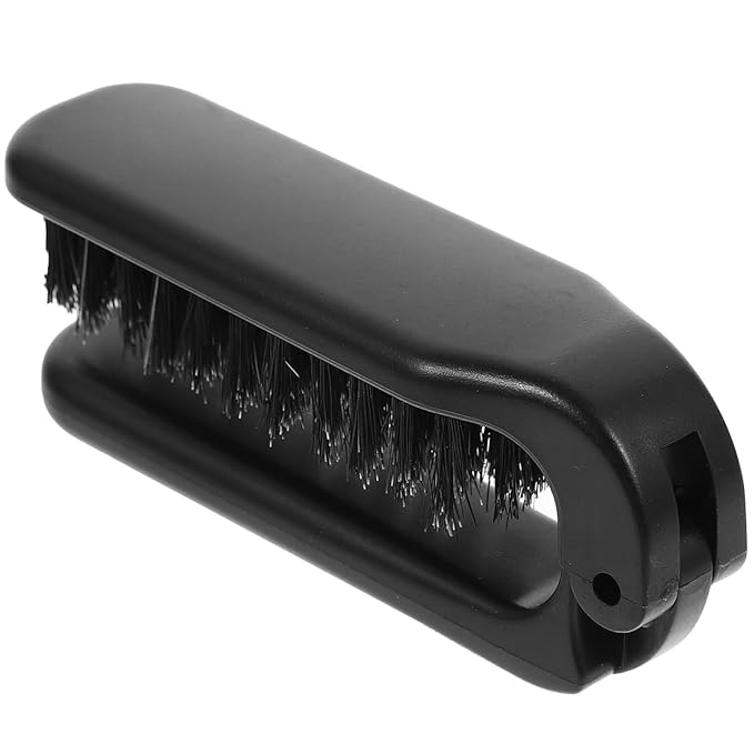 Folding Beard Brush Travel Mustache Brush with Stiff Boar Bristles for Men Compact Portable Grooming Tool for Beard Styling and Oil Distribution