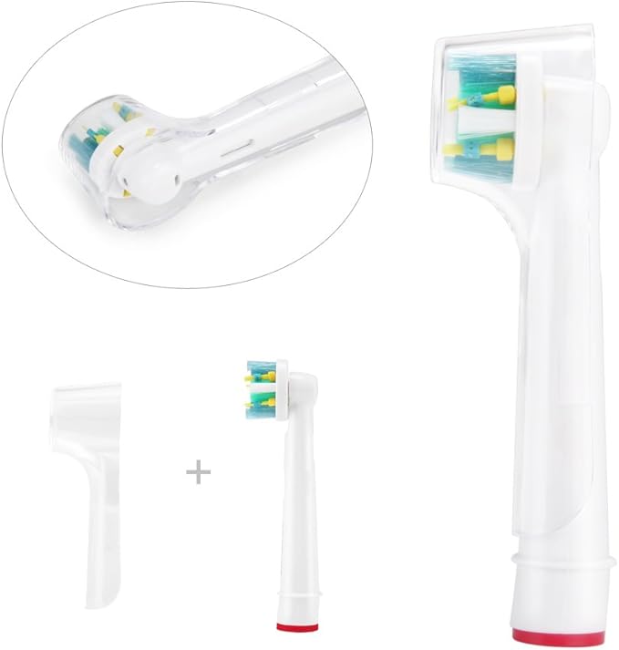 Toothbrush Replacement Heads Refill for Oral Electric Toothbrush Pro 1000/3000/5000/7000, Vitality Floss Action, 8 Count with Covers