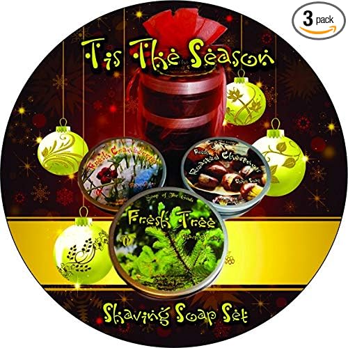 Tis The Season Shaving Soap Trio Set Nourishing with Kokum Butter 2.0 oz Each