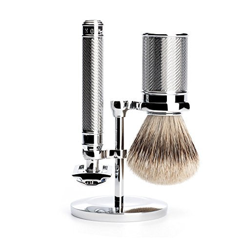 MÜHLE Chrome Stand for Traditional & Classic Series Safety Razors & Shaving Brushes | Shave Accessory | Modern Design