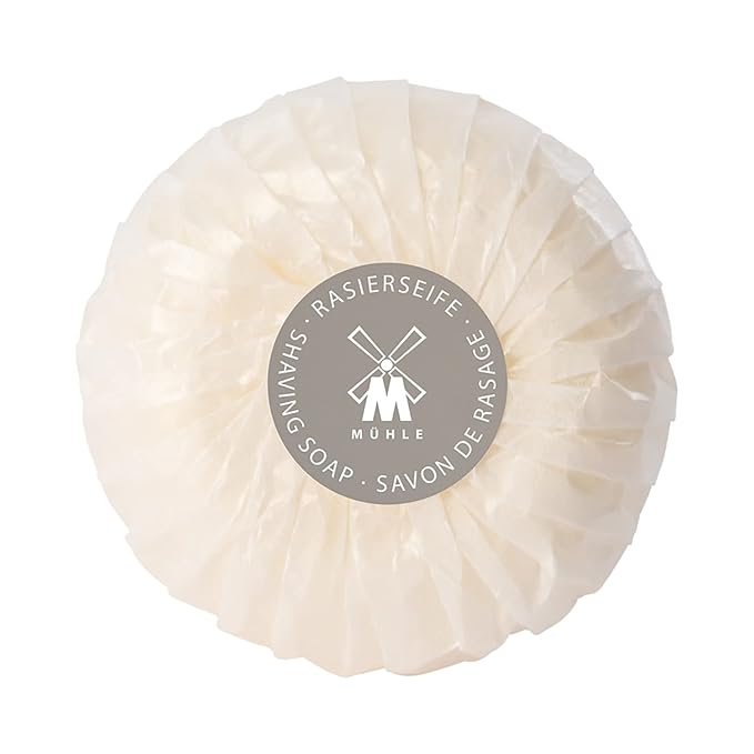 MÜHLE Wooden Bowl with Shaving Soap | Sea Buckthorn | 65 Grams | Shave Soap for Men | Steamed Ash Shaving Bowl | Rich & Light Soap Formula | Nurturing Shave Soap Lather