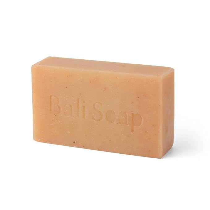 Bali Soap - Handmade Lemongrass Soap Bars - Natural Vegan Soap Gift Set, Artisan Cold Process Soap for Face Body, Moisturizing Exfoliating Plant-Based Soap for All Skin Types, 3 Pack