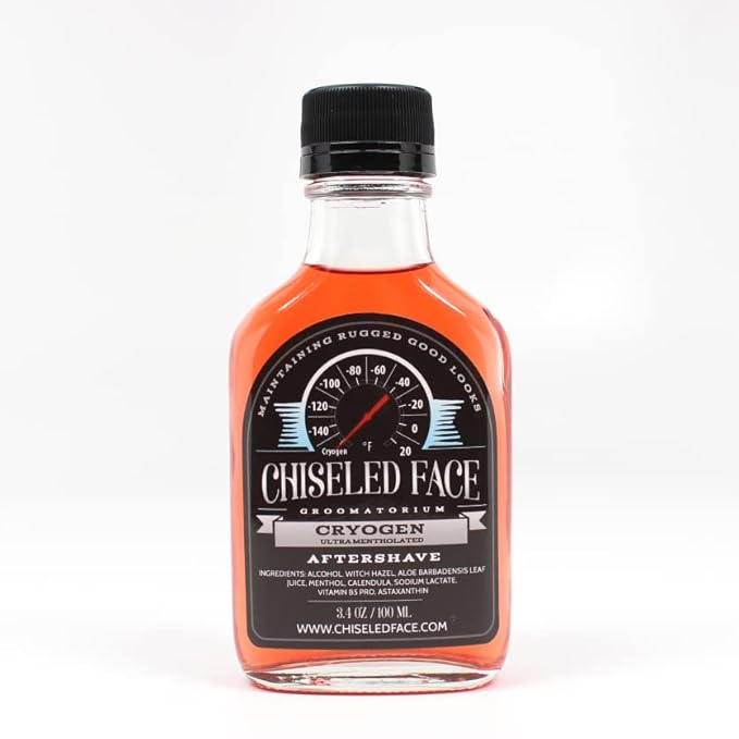 Cryogen - Ultra High Menthol Aftershave Splash By Chiseled Face Groomatorium - Handmade, Small Batch, Luxury Grooming Products