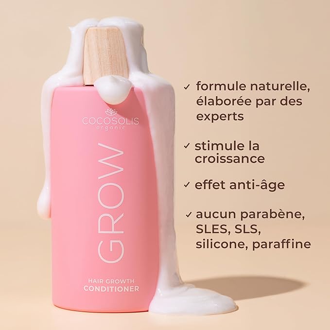 COCOSOLIS GROW Conditioner | Deep Hydration & Strength for Thinning or Dry Hair | Vegan - 8 fl oz