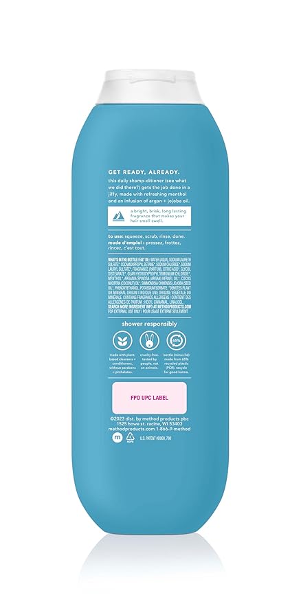 Method Men 2 in 1 Shampoo and Conditioner, Glacier + Granite, 14 oz