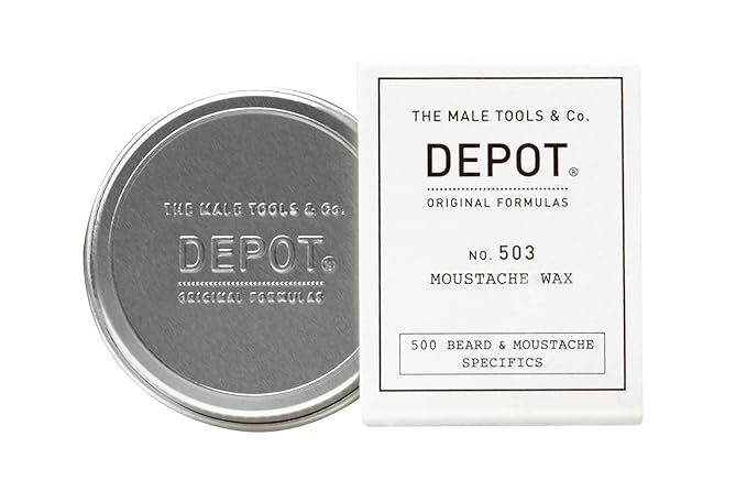 DEPOT No. 503 Moustache Wax 30ml – Flexible Hold with Jojoba Oil & Beeswax