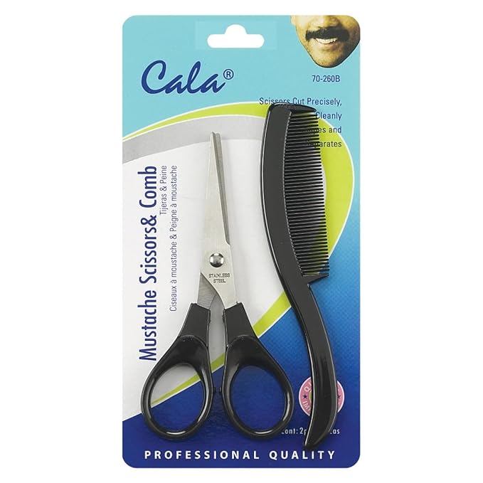 Cala Mustache scissors & comb