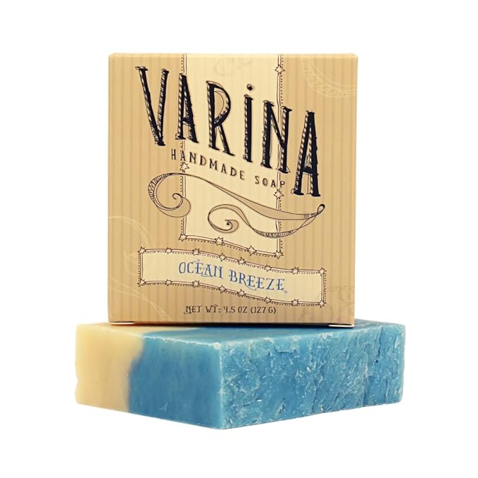 Natural Ocean Breeze Bar Soap - Gentle Cleansing for Sensitive Skin, Fresh - 3 Pack