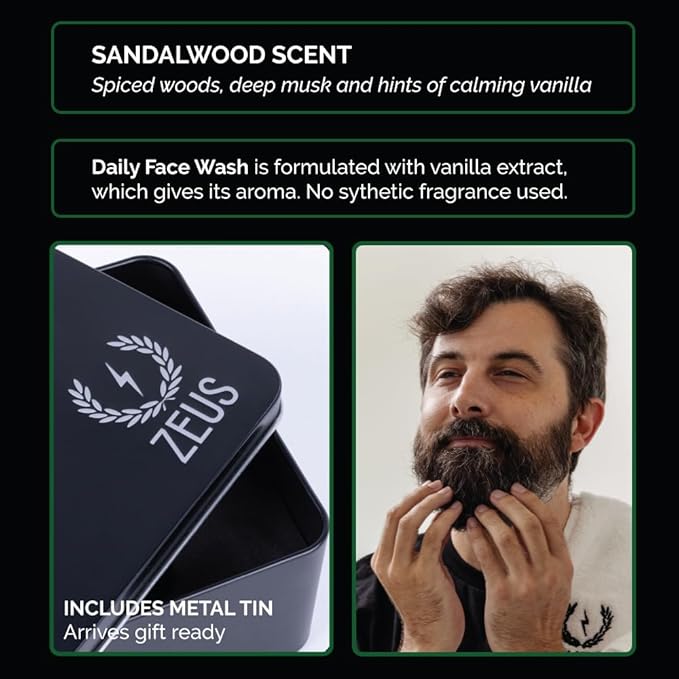 ZEUS Ultimate Beard & Body Care Kit for Men – Complete Premium Grooming Set with Skin & Beard Care Essentials, Perfect Gift for Him