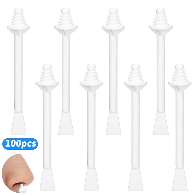 100Pcs Nose Wax Sticks, Hair Wax Applicator Nose Waxes Kit Accessories for Nostril Cleaning Ear Face Hair Removal for Men Women