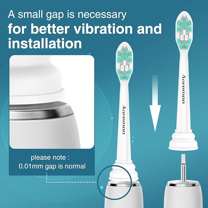Aoremon Toothbrush Replacement Heads for Philips Sonicare C2 Electric Toothbrush Heads fit for Phillips Sonicare Protectiveclean 4100 5100 6100 5300 9900 Brush Head for G2 C1 G3 W, 10 Count