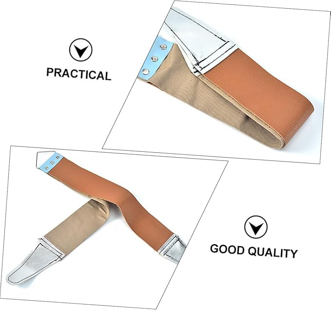 NOLITOY 2pcs Dual-sided Razor Strop Tool Practical Manual Sharpener for Straight Razors and Blades Durable Genuine Random Color Easy Operation for Home Grooming