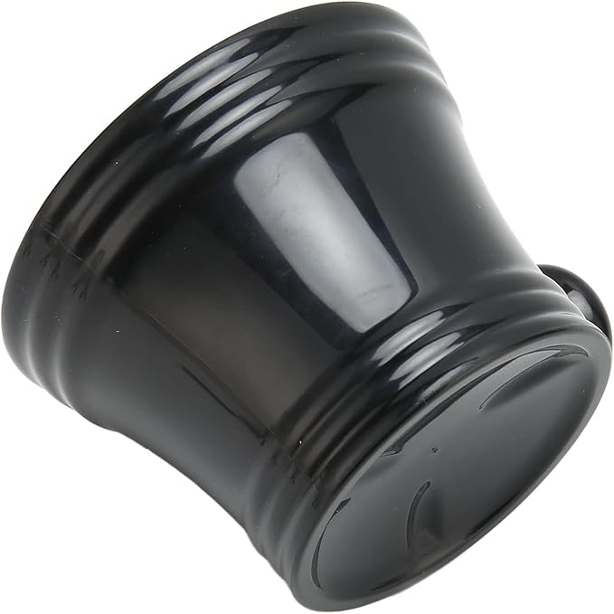 Shaving Bowl, Large Capacity Portable Black Shaving Soap Bowl Shave Mug with Comfortable Grip Handle for Barber and Home Use