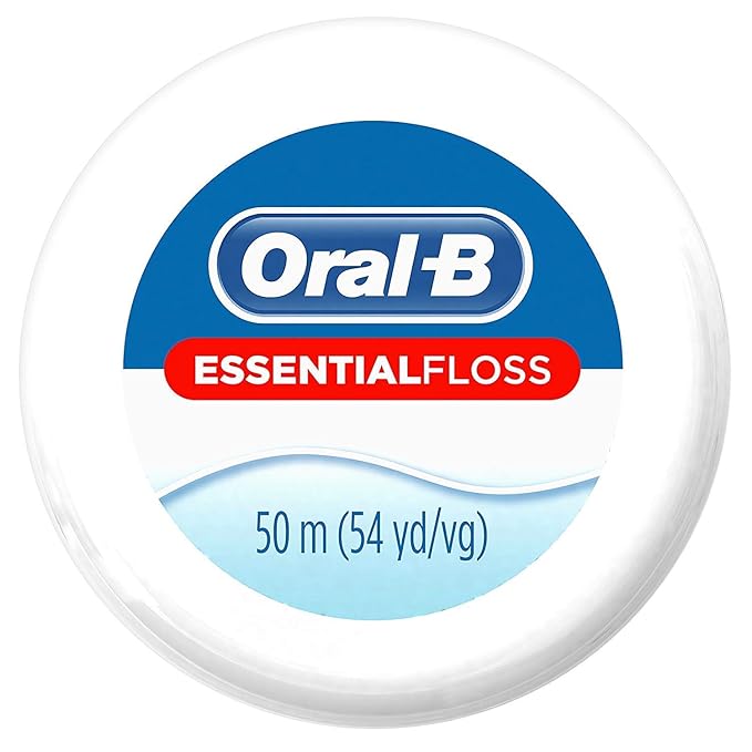 Oral-B Essential Floss, Waxed, Mint, 54 Yards (50 Meters) - Pack of 2