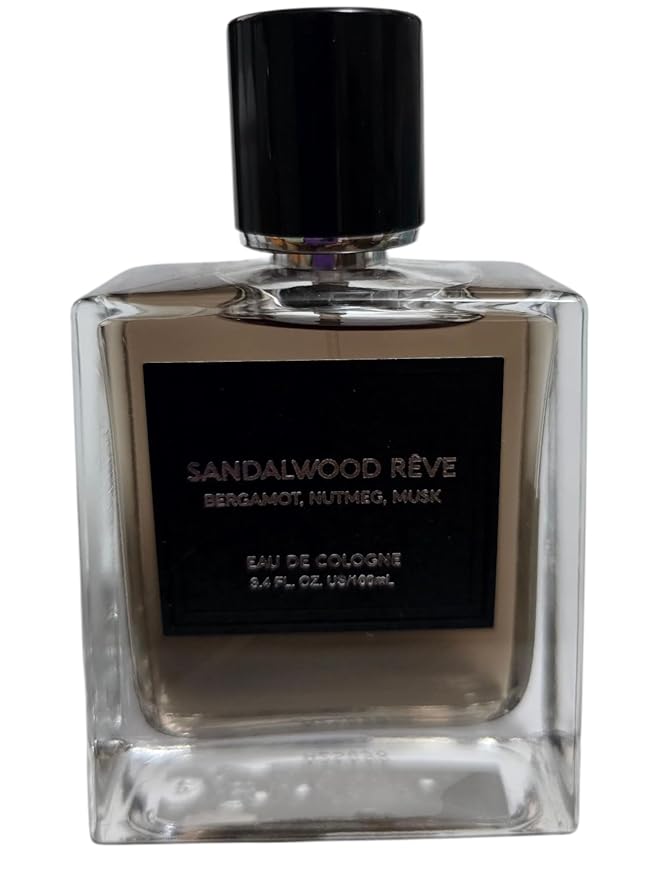 Tru Fragrance Sandalwood Reve For Men With Notes Bergamot, Nutmeg, Musk Eau De Cologne 3.4.fl.oz/ 100ml Unboxed