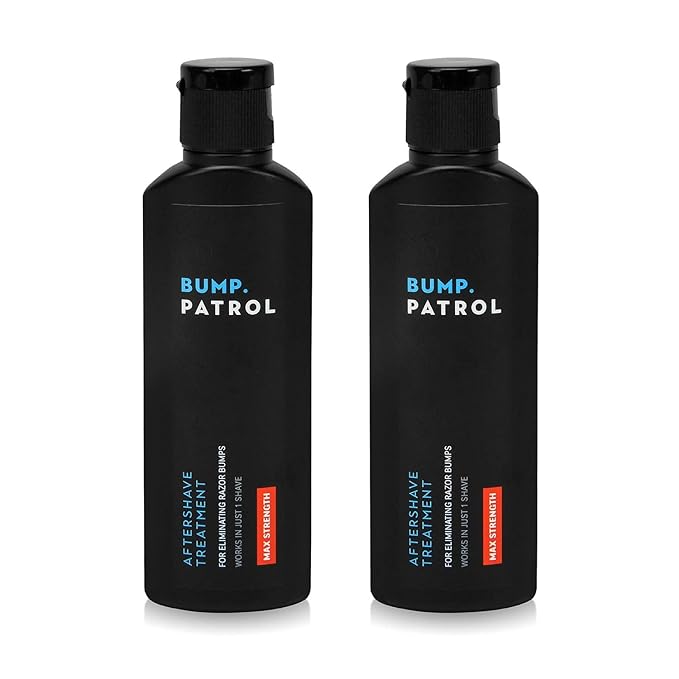 Bump Patrol Maximum Strength Aftershave Formula - After Shave Solution Eliminates Razor Bumps and Ingrown Hairs - 2 Ounces 2 Pack