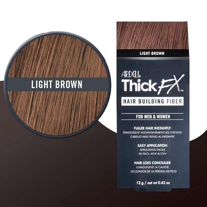 Ardell Thick FX Light Brown Hair Building Fiber for Fuller Hair Instantly, 0.42 oz