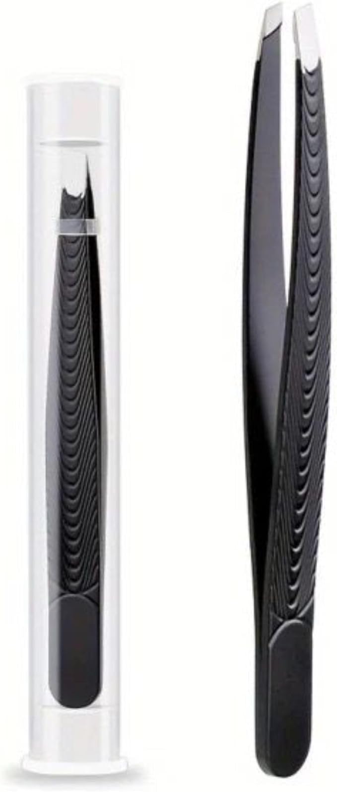 UM Supplies Slant Tweezer, Stainless Steel, High Precision Hair Removal, 1 Count