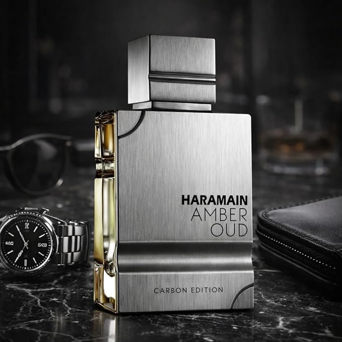 Al Haramain Amber Oud Carbon Edition Eau De Parfum Spray 60ml (2.0 oz) - Long-Lasting Men’s Cologne, Woody Aromatic Arabian Perfume with Premium Arabic Fragrance for Men
