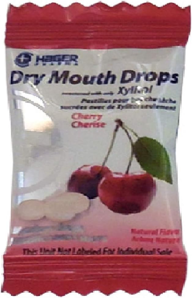 Hager Pharma Dry Mouth Drops - Cherry - 2 oz - Gluten Free - Sweetened with xylitol
