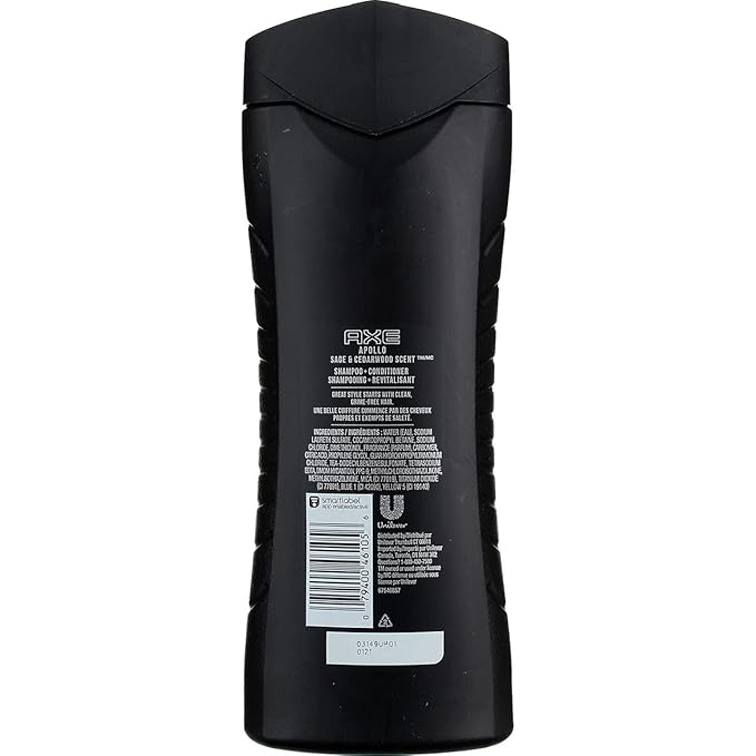 Axe Hair 2-in-1 Shampoo & Conditioner, Apollo, 16 fl oz (2 pack) (Bundle)