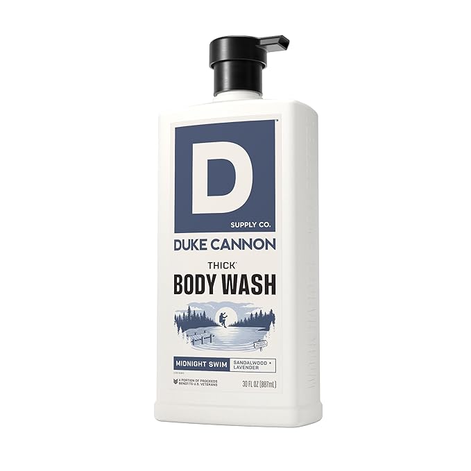 Duke Cannon THICK Body Wash for Men, Midnight Swim, 30 oz