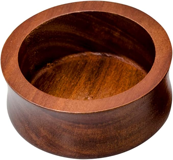 Wooden Shaving Bowl with Lid, Shaving Soap & Cream Bowl for Men Classic Style Easy to Lather Fits Wet Shaving (1#)