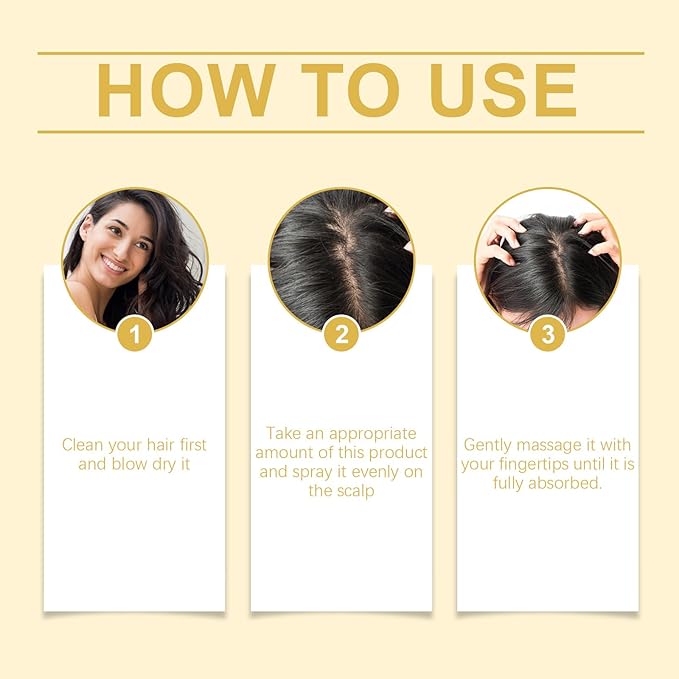 Hair Growth Essence Spray, Reduces Breakage & Damage, Enhances Hair Hair Regrowth Treatment to Reduce Hair Loss30ml/1 fl oz (2pcs)