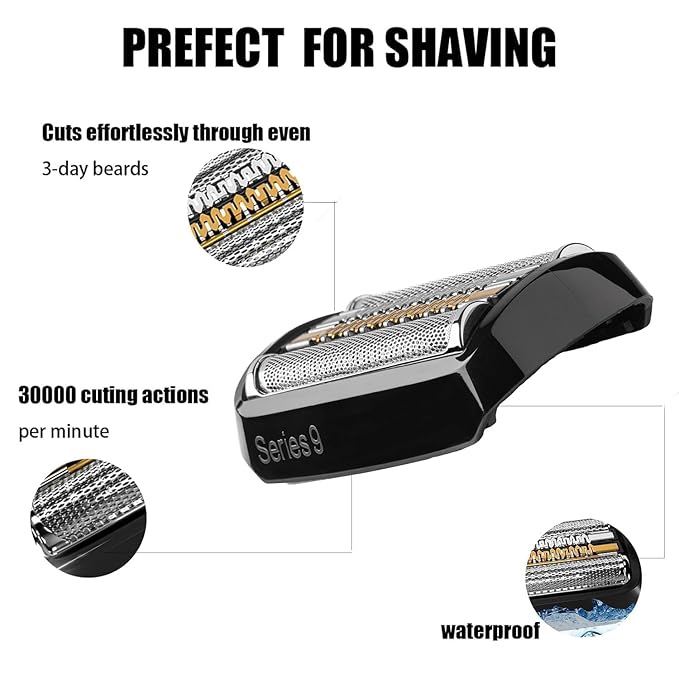 Series 9 Electric Shaver Replacement Head 92B Compatible with Braun S9 Sport Replacement Head, 92B Foil Blades for All Series 9 Shavers 9477cc,9330s,9465cc,9460cc,9419s,9390cc,9385cc