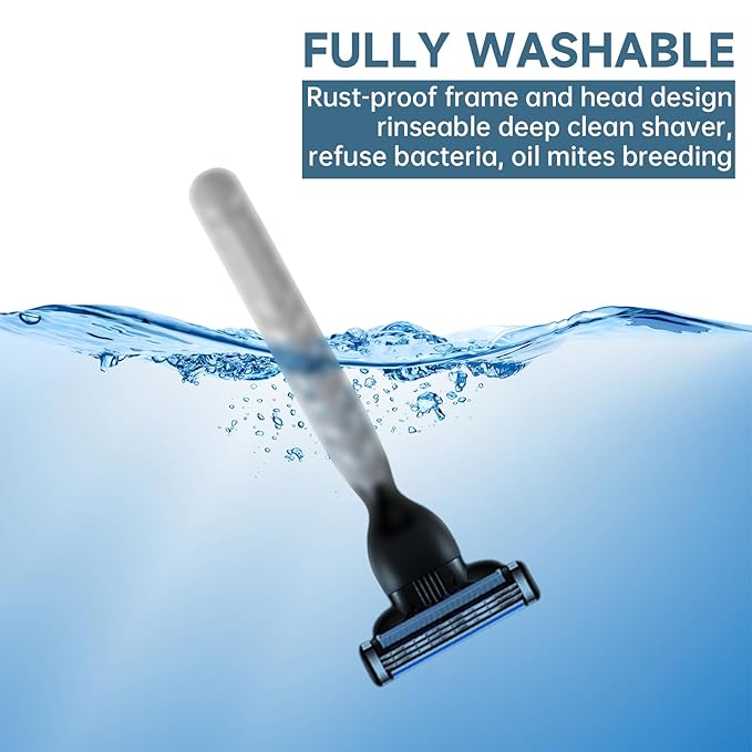 Razor Refills for Men,Razor Blade Refills for Men - 24PCS Compatible with mach 3 razor blades refills with Mach3 Razors, Dual Lubrication Blades for Extra Close & Comfortable Shave
