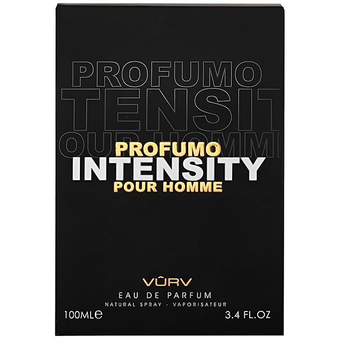 Lattafa Vurv Profumo Intensity – Citrus, Aquatic, Woody, Leather – Eau de Parfum Long-Lasting Fragrance for Men, 3.4 Ounce / 100 ml