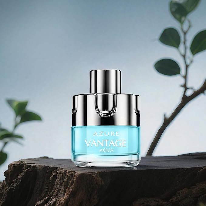 META-BOSEM Men's Perfume Gift Set, EDP, 2 Pack (3.4 oz / 100 mL each), Vantage Aqua, Vantage Intense, Aquatic Blue & Aromatic Classic, for summer & travel & office days, Long-Lasting, Gift Ready